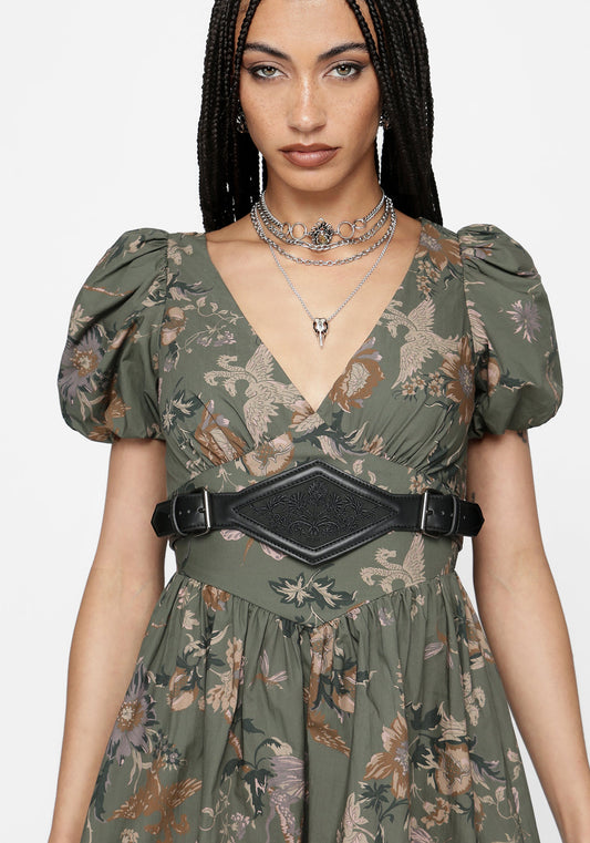 Antihero Embroidered Diamond Centre Waist Belt