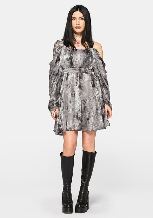 Maddie Cold Shoulder Blouson Mini Dress