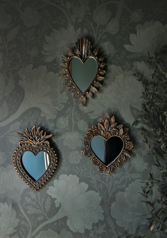 Noctara Heart Mirrors Set of 3