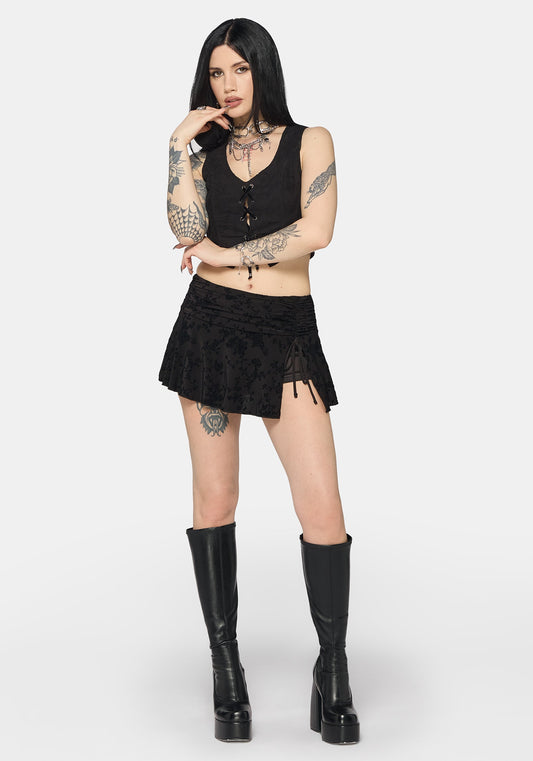 Katie Flocked Mini Skort
