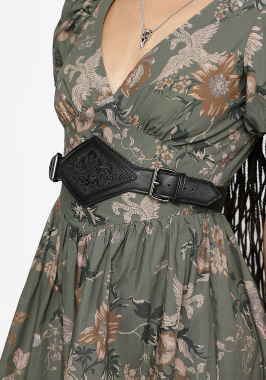 Antihero Embroidered Diamond Centre Waist Belt