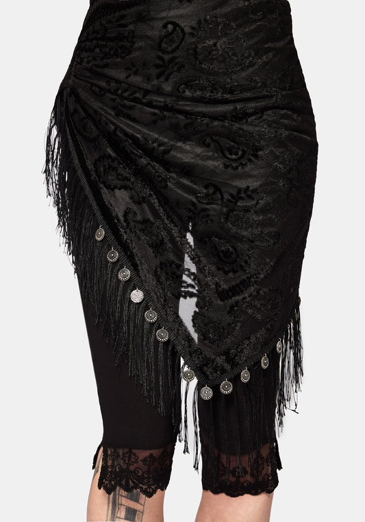Opulent Coin Devore Scarf