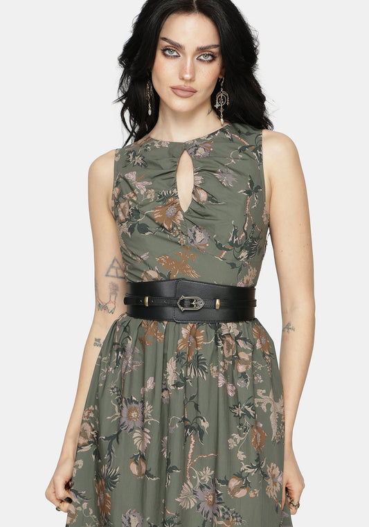 Cathedral Buckle Waist Belt - Gold