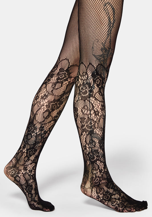 Sisella Lace Fishnet Tights