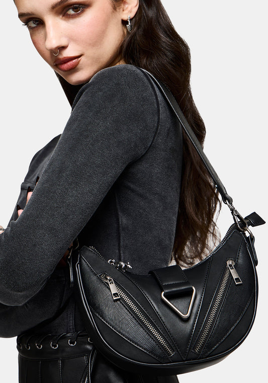 Colette Rat Zip Triangle Hardware Shoulder Bag
