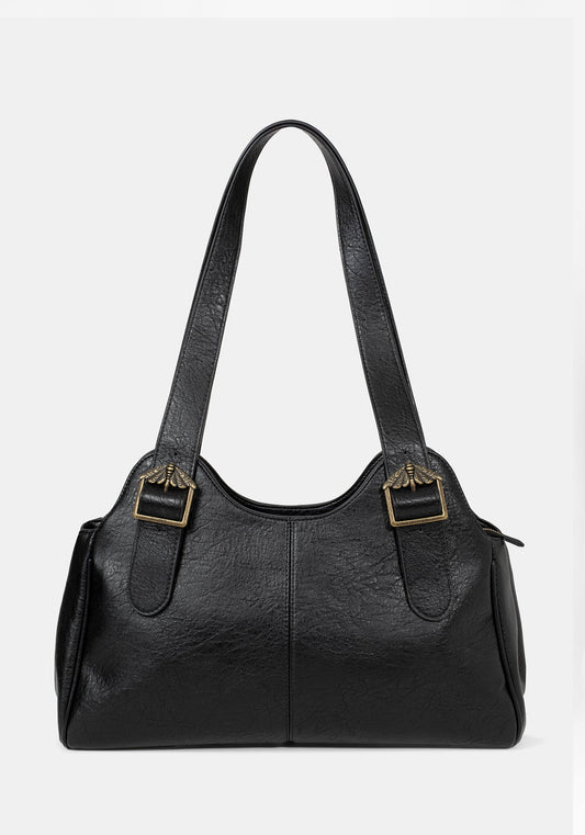 Rosamoth Buckle Shoulder Bag - Black