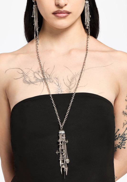 Flaren Charm Drop Necklace