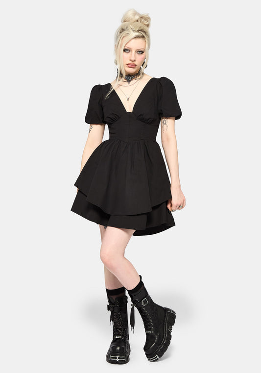 Obsidia Lace Up Corset Mini Dress