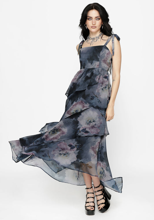 Ophelie Chiffon Tiered Maxi Dress
