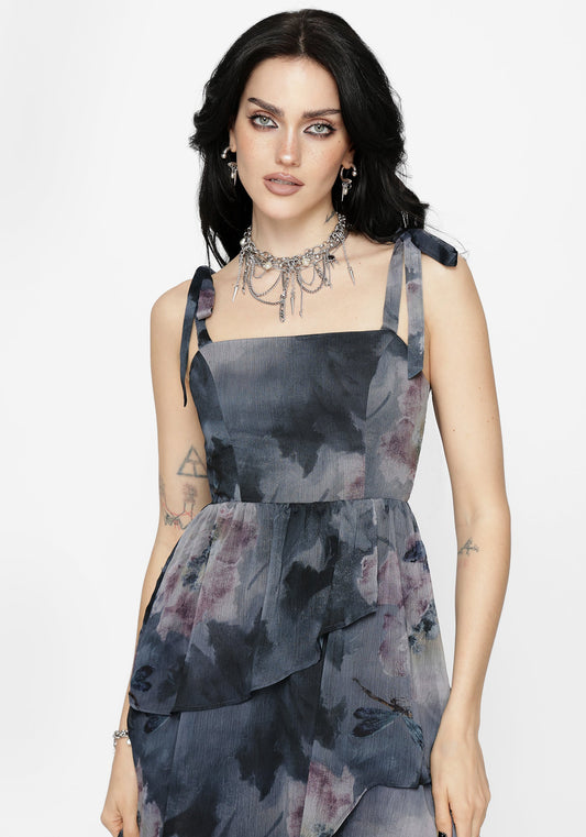 Ophelie Chiffon Tiered Maxi Dress