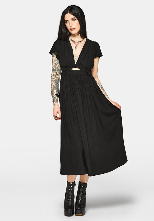 Ramone Twist Front Midi Dress