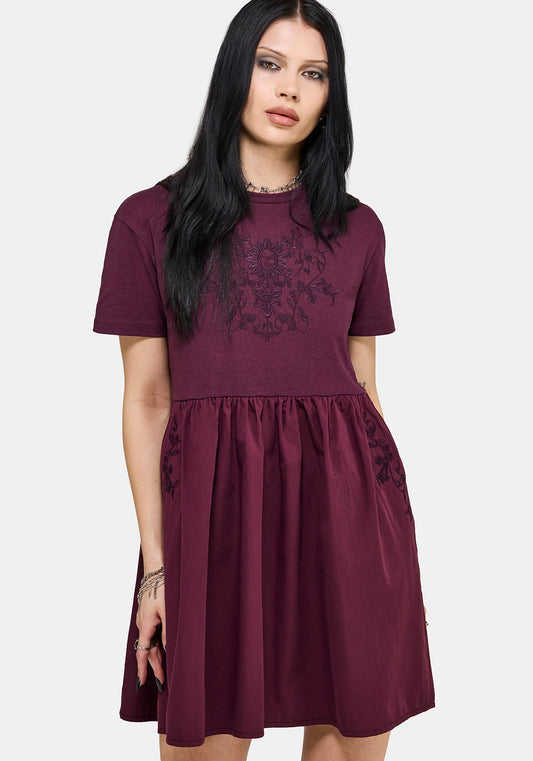 Trixie Embroidered Skater Dress
