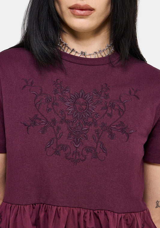 Trixie Embroidered Skater Dress