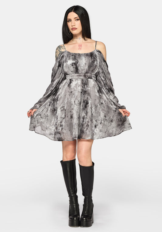 Maddie Cold Shoulder Blouson Mini Dress