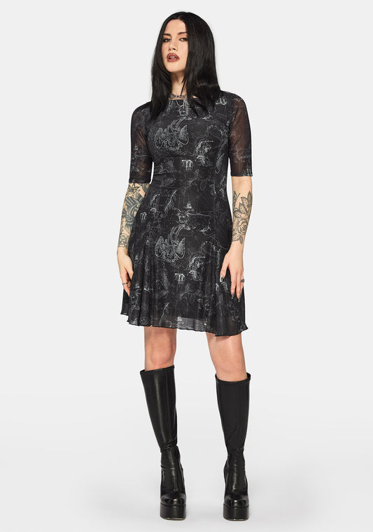 Kosmara Map Print Mini Dress