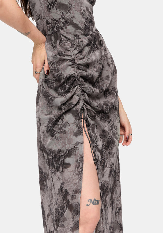 Juniper Ruched Mesh Midaxi Dress