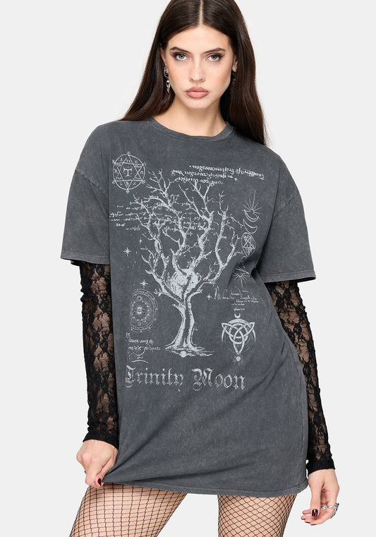 Trinity Moon Graphic Tee Dress