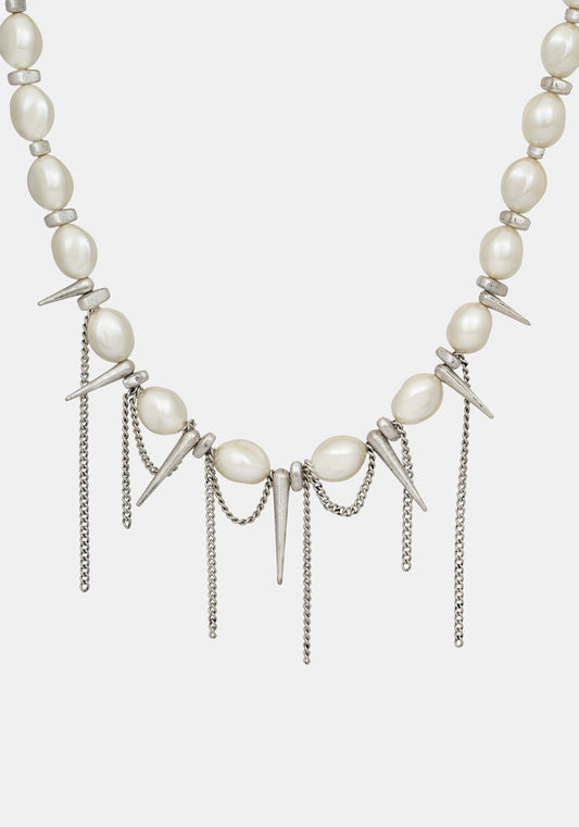 Flittex Spike Faux Pearl Choker