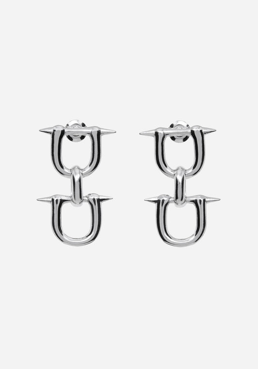 Ruzar Stainless Steel Drop Stud Earrings