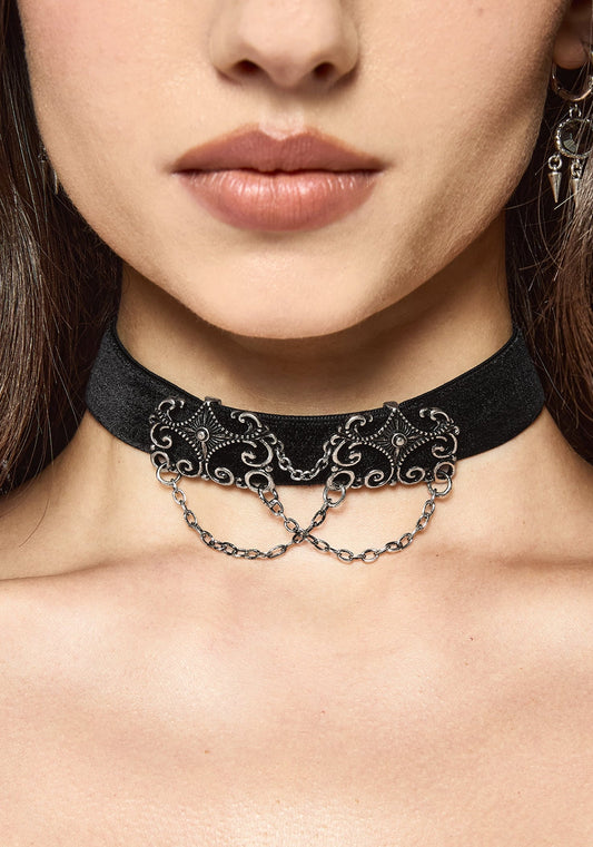 Velma Ribbon Chain Choker