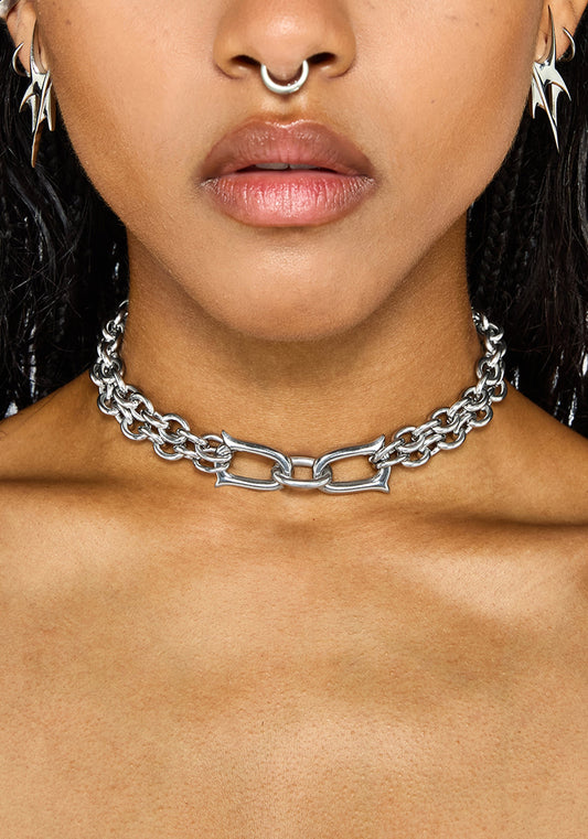 Ruzar Stainless Steel Chunky Chain Choker