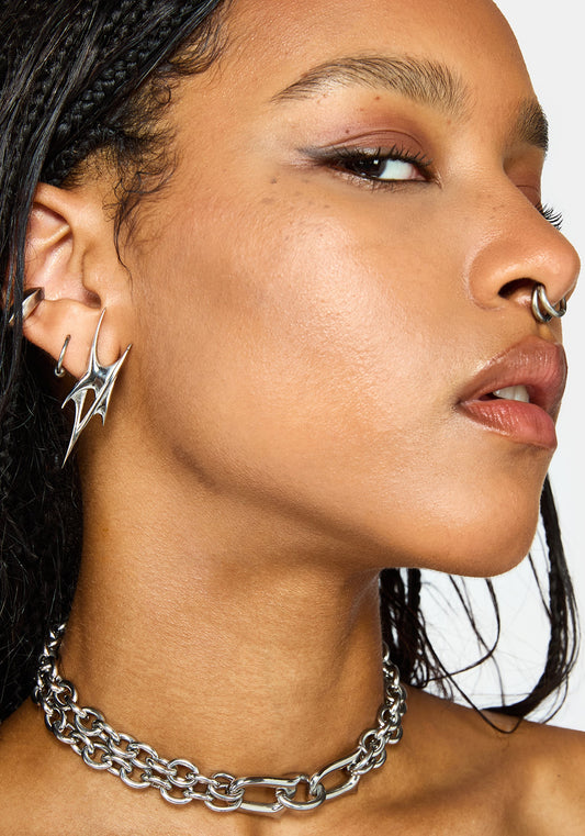 Crixel Spike Stainless Steel Stud Earrings