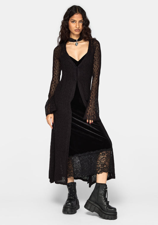 Adara Longline Fine Knit Cardigan