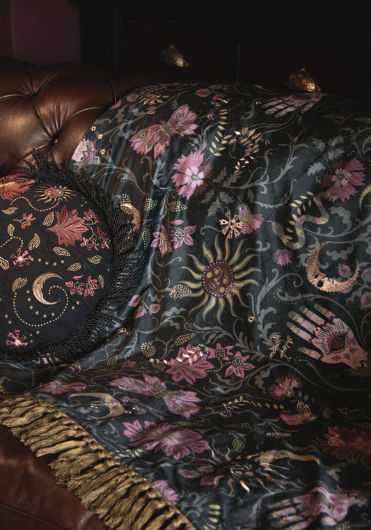 Angela Folk Embroidered Throw