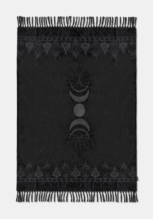 Trinity Moon Embroidered Throw