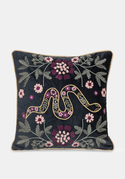 Kobra Snake Square Cushion