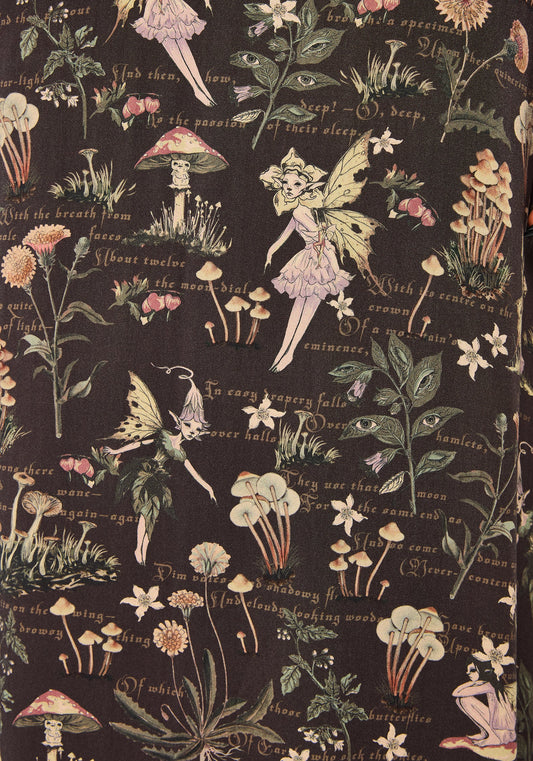 Faela Fairy Print Bias Cut Midaxi Skirt