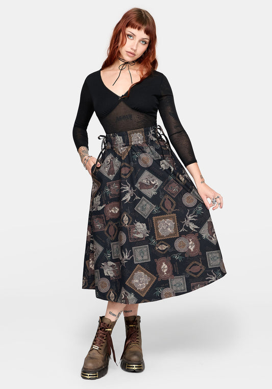 Kleo Relics Print Midaxi Skirt