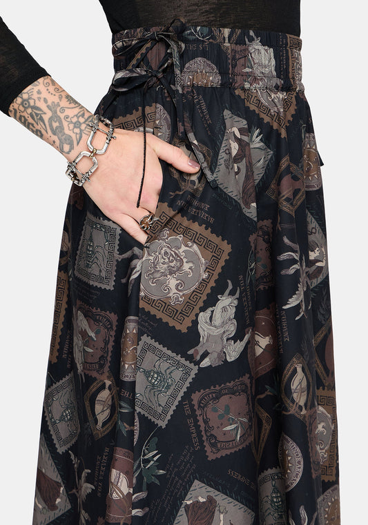 Kleo Relics Print Midaxi Skirt