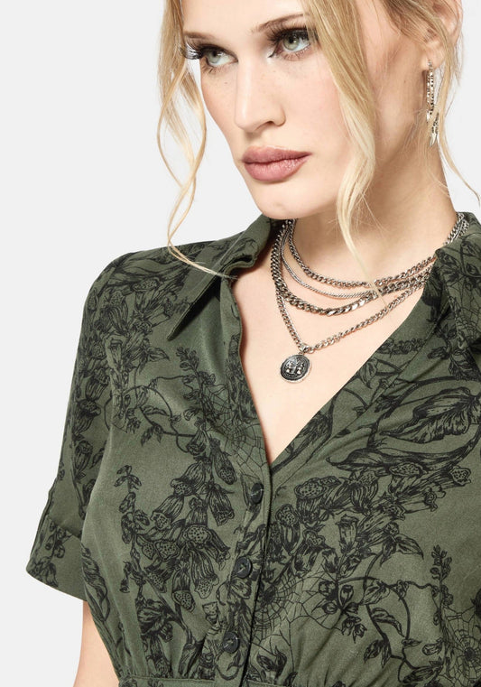 Orla Foxglove Potion Crop Short Sleeved Shirt