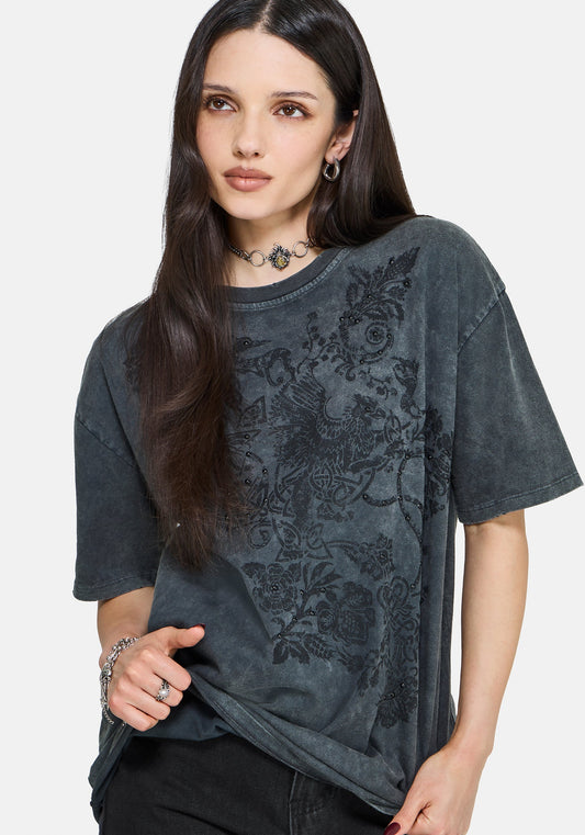 Zora Stud Oversized Short Sleeve T-Shirt