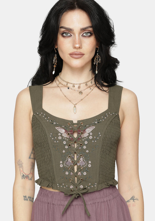 Siora Folklore Embroidered Corset Top