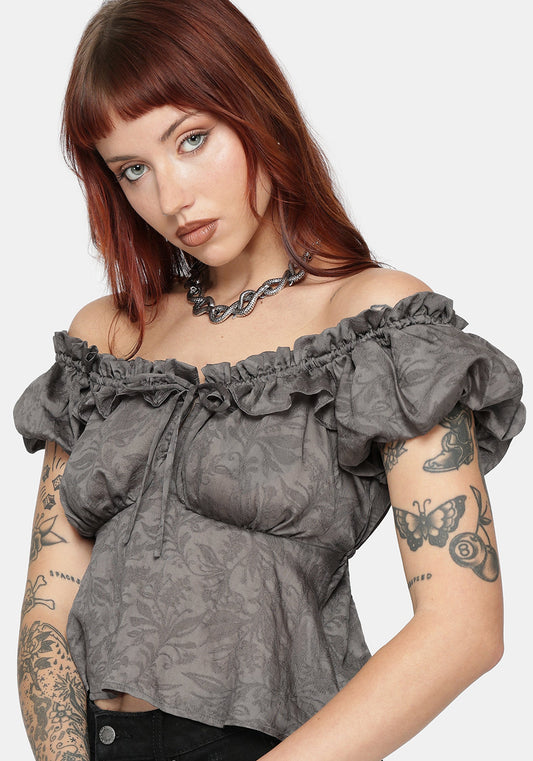 Ailsa Jacquard Milkmaid Top