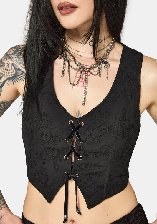 Lila Embroidered Corset Top