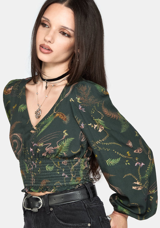 Noctaris Print Long Sleeve Top