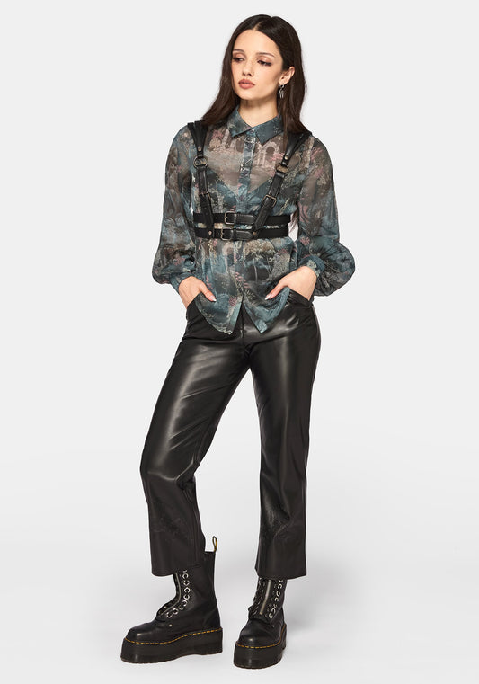 Thalassa Print Chiffon Shirt