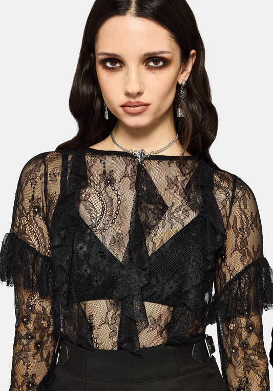 Cecilia Lace Ruffle Top