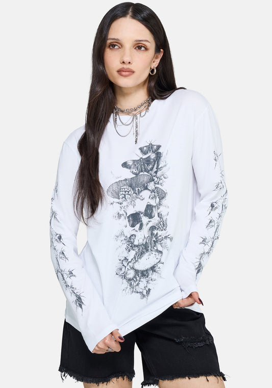 Skulla Long Sleeve Oversized T-Shirt