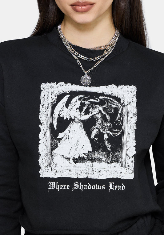 Shadows Crop Sweat Top
