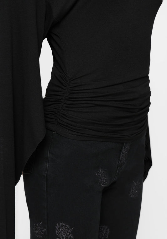 Leela Cape Ruched Top