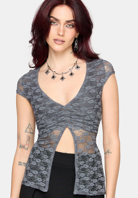 Meghan Lace Cap Sleeve Top