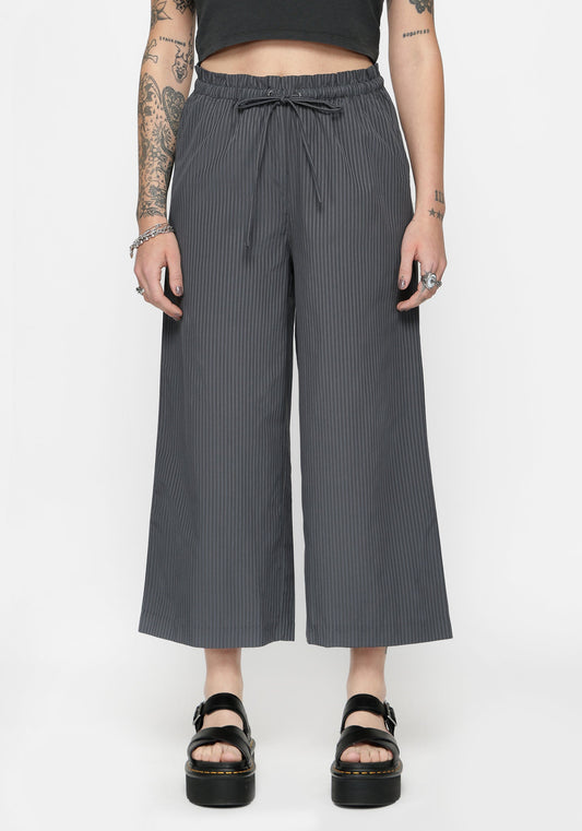 Penny Charcoal Stripe Culotte