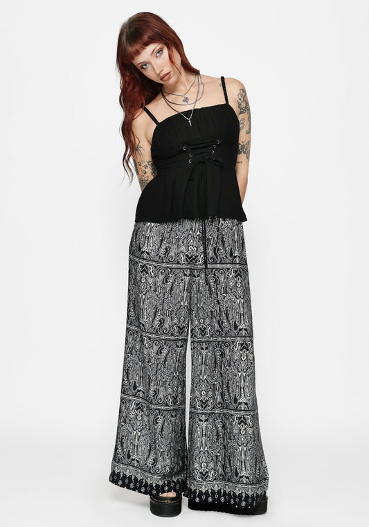 Zelira Paisley Print Palazzo Pant