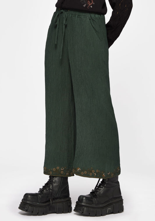 Elio Crinkle Embroidered Culotte