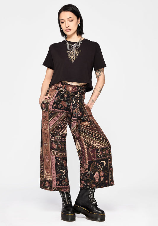 Nola Folk Patchwork Print Paperbag Culotte
