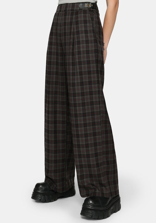 Nightingale Check Wide Trouser
